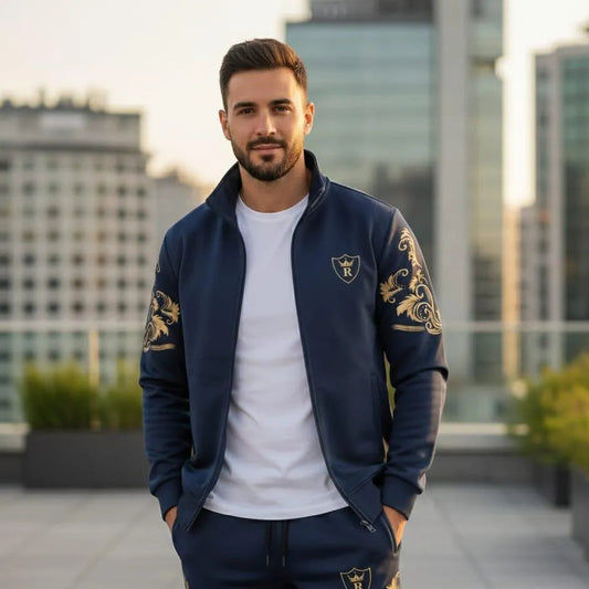 Navy Gold Fleece Track Suit for Men Winter Slim Fit