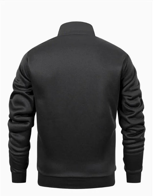 Men Polyester Track Suit Black Slim Fit Winter