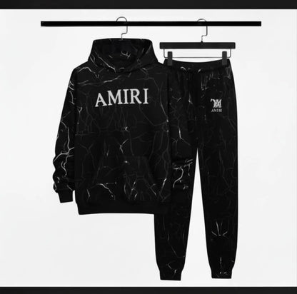 Amiri Men Black Graphic Fleece Track Suit