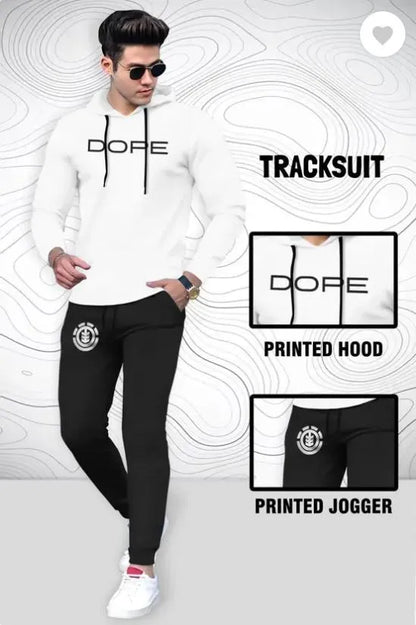 Men Fleece Printed Track Suit Hoodie Jogger Set Winter Warm Pakistan
