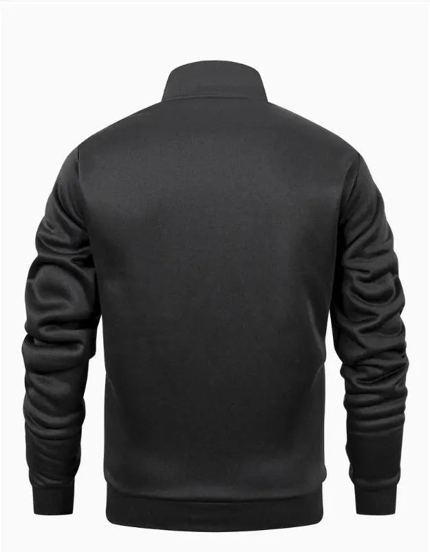 Men Polyester Track Suit Black Slim Fit Winter