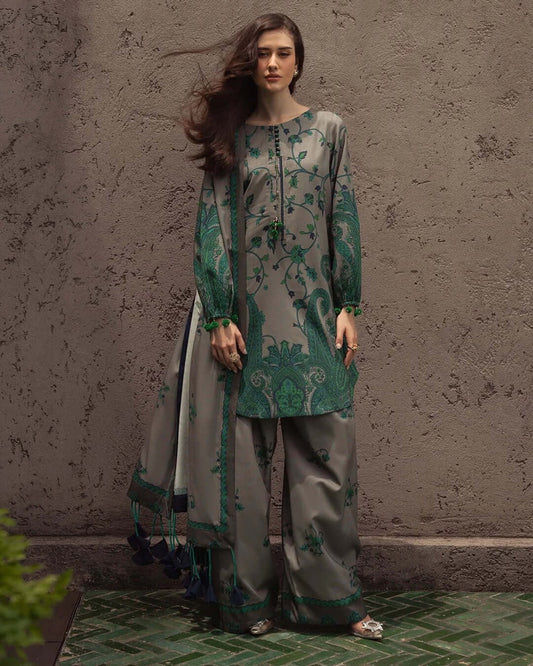 3 Piece Stitched Digital Printed Khaddar Suit ( Printed Khaddar Dupatta )