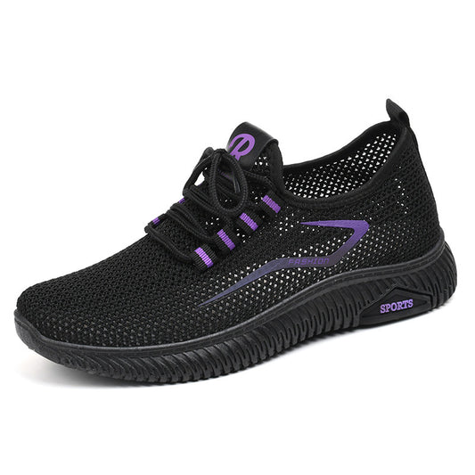 Old Beijing Cloth Shoes Women's Breathable Summer Mesh Shoes Sports Casual Shoes Non-slip Soft Sole